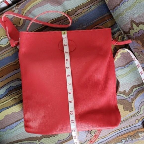 NWT M.I.L.A. Made in Los Angeles Red Leather Purse Crossbody Bag - Picture 8 of 9